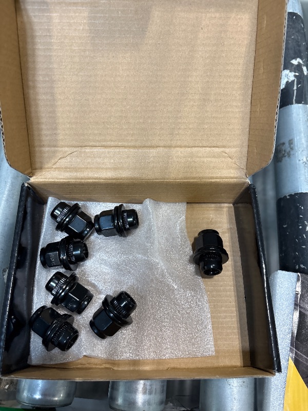 Photo 1 of ***ONLY SEVEN***MIKKUPPA M12x1.5 Lug Nuts - 20pcs One-Piece Black OEM Style Mag Seat Lug Nuts - Replacement for Toyota Avalon Camry Corolla Highlander, Lexus Scion Mitsubishi Pontiac Factory Wheels
