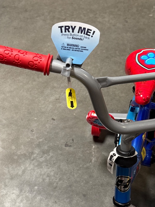 Photo 1 of **MISSING PAW BADGE ON HANDLE BAR**Huffy 12" Paw Patrol Kids' Bike, Fits Riders 3'1" - 3'5", Blue, Child, Boy's

