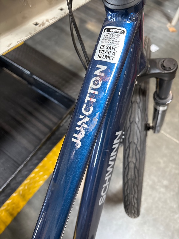 Photo 1 of **MINOR SCRAPES ON FRAME/BIKE CHAIN HAS LITTLE RUST TO IT**Schwinn Junction Hybrid Bike, 27.5-in. Wheels, 7 Speed Adult Bicycle, Navy
