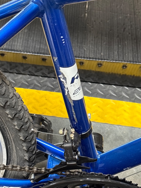 Photo 1 of **MINOR SCRAPES TO FRAME**Huffy 26" Rock Creek Mountain Bike, Fits Riders 5'0"+, Blue, Adult, Men's