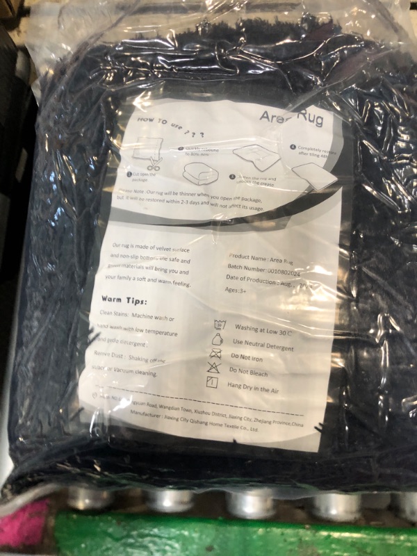 Photo 1 of ** size is unknown**Black, Fluffy Furry Shaggy Fuzzy Area Rug, Upgrade Anti-Skid Rectangular, High Pile Soft Throw Rug for Bedroom and Kids Room, Home Decor Aesthetic