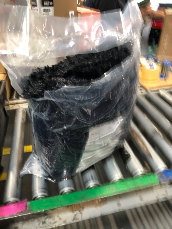 Photo 1 of ** size is unknown**Black, Fluffy Furry Shaggy Fuzzy Area Rug, Upgrade Anti-Skid Rectangular, High Pile Soft Throw Rug for Bedroom and Kids Room, Home Decor Aesthetic