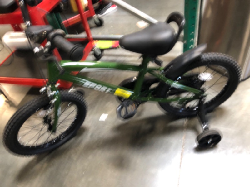 Photo 1 of **BIKE IS OLIVE GREEN NOT BABY BLUE**BODIOO Kids Bike Bicycle 14 Inches Kid Bicycle for Boys Girls with Training Wheels Sturdy Frame Adjustable Seat Handbrake and Coaster Brake for Rider 37 to 42 Inch

