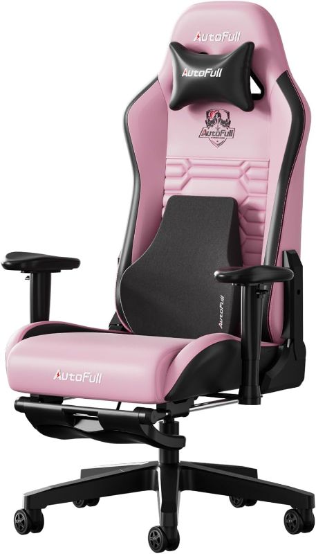 Photo 1 of ***PINK**AutoFull C3 Gaming Chair, Racing Style Gaming Chair with Ergonomic Lumbar Support,Adjustable High Back PU Leather PC Chair with Footrest,Purple