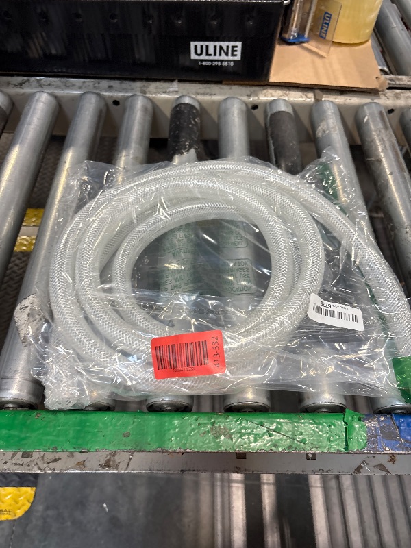 Photo 1 of **missing clamps**3/4" ID x 1" OD - 10 Ft High Pressure Braided Clear PVC Tubing Flexible Vinyl Tube, Heavy Duty Reinforced PVC Hose Tubing, BPA Free and Non Toxic