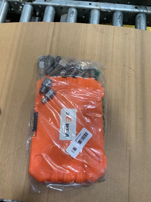 Photo 1 of ***ONE MISSING***XEWEA Upgrade Screw Extractor Set, 27 PCS 3/8" Inch Drive Easy Out Bolt Extractor Set, Multi-Spline, for Removing Broken Studs, Bolts, Screws - More Convenient