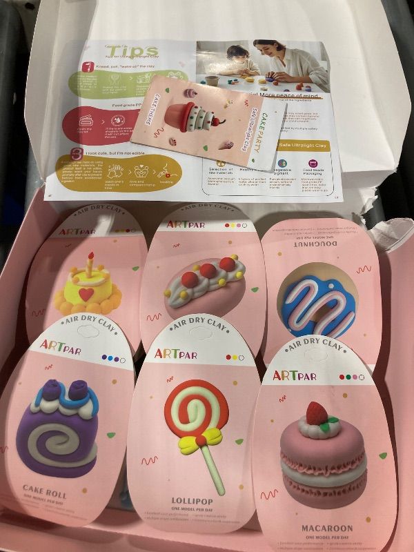 Photo 1 of ******* ONLY 6 **** ARTPAR Air Dry Clay for Kids,Modeling Clay Kit,Model Magic Sculpting Set,Ultra Light & Soft, Safe Non-Sticky | 12 Box DIY Art and Crafts School Projects, Home Party Favors for Boys & Girls