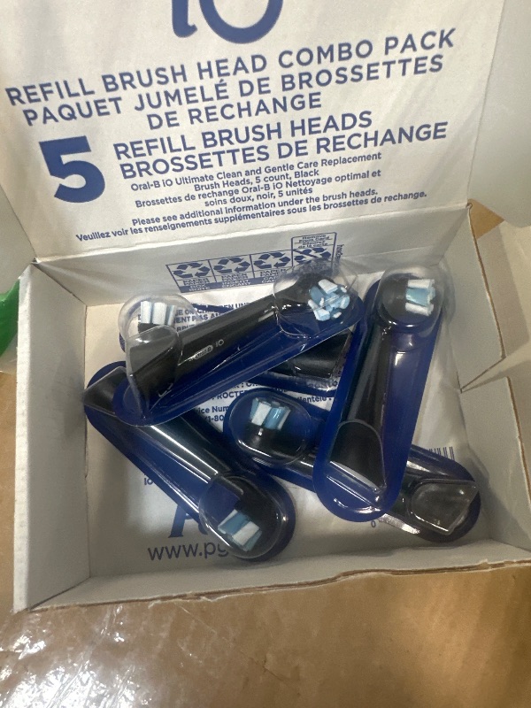 Photo 1 of ***ONLY 4***Oral-B iO Ultimate Clean Replacement Brush Heads, 5 Count, 4 Ultimate Clean + 1 Gum & Sensitive Black