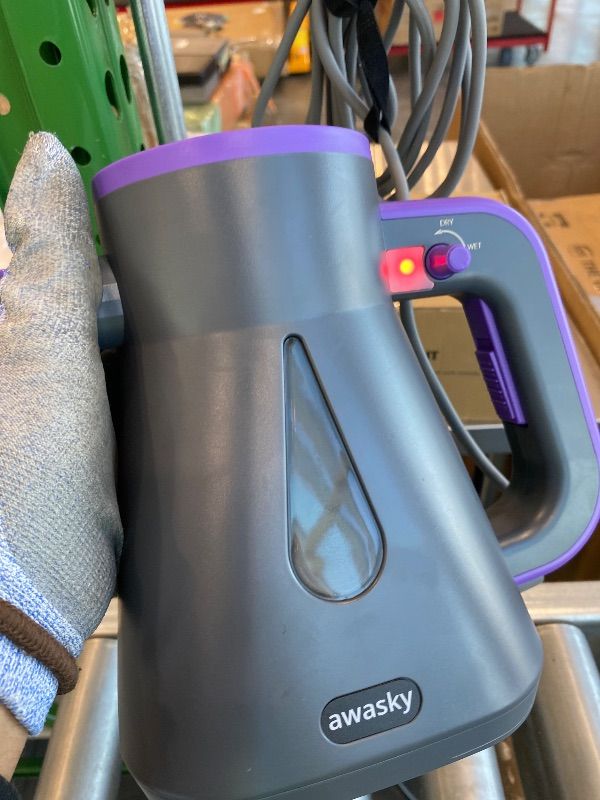 Photo 1 of *Missing Parts* Steam Cleaner Handheld: Fast 10-Sec Heat-Up-750mL (25oz) Tank-No Cooling-Refill Anytime-Lockable Steam Trigger-14-Piece Kit Hand Held Portable Steamer for Home Car Grout Tile Cleaning Grey