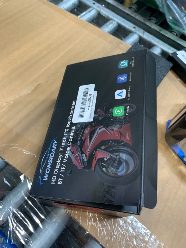 Photo 1 of 2025 Wonsidary W722 for Motorcycle CarPlay & Android Auto,7" Waterproof Smart GPS Navigation System Screen,Car Play Moto with Light Sensor,Dual Bluetooth,Siri/G-Assist,EQ,USB/Hardwired Power Supply