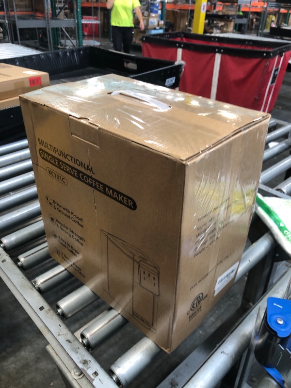 Photo 1 of ****UNTESTED ITEM**** Single Serve Coffee Maker for K-Cup Pod and Grounds, Hot and Iced Coffee Maker, Strong Button Feature, 6 to 14oz Brew Sizes, 50oz Removable Reservoir, Up to 6.5 Inch Cup, Stainless Steel, Black