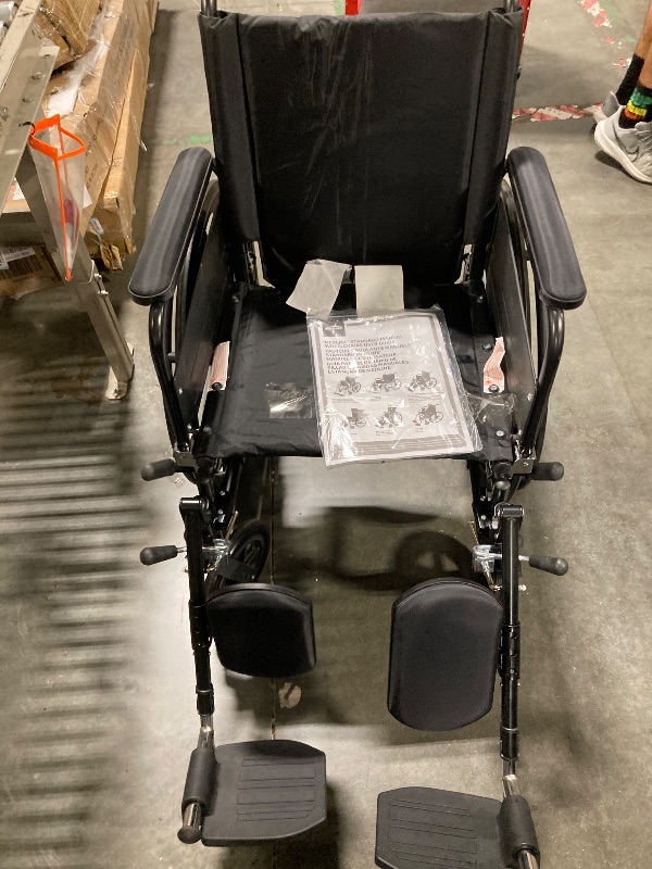 Photo 1 of ** INCLUDED MANUAL / UNPACKAGED ** Medline Premium UltraLightweight Wheelchair with FullLength FlipBack Arms and Elevating Leg Rests for Extra Comfort 18” Seat, No, 1 Count