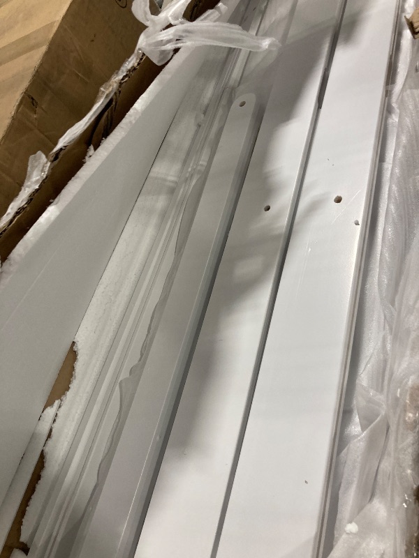 Photo 1 of ** USED / DAMAGE MINOR** PVWIIK Queen Size Murphy Bed with Storage Shelf & Support Plate for Adult,Girls,Boys,Wood Hidden Wall Bed Cabinet,Space-Saving,No Box Spring Needed, White