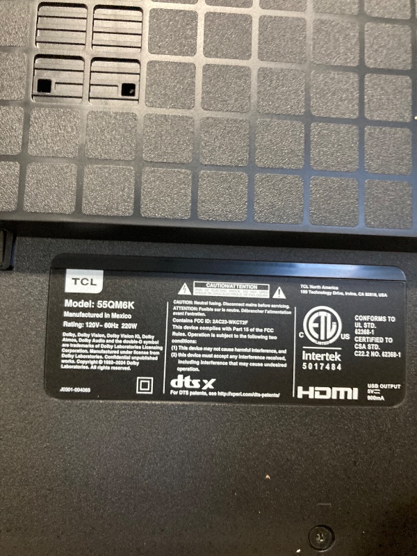 Photo 1 of ** NEW //TESTED FUNCTIONAL ** TCL 55-Inch Class QM6K Series QD-Mini LED 4K UHD Google Smart TV Best Value Mini-LED TV - QLED, 144hz, 240hz Gaming Rate, High Contrast Screen, Onkyo Audio, Dolby Atmos (55QM6K, 2025 Model)