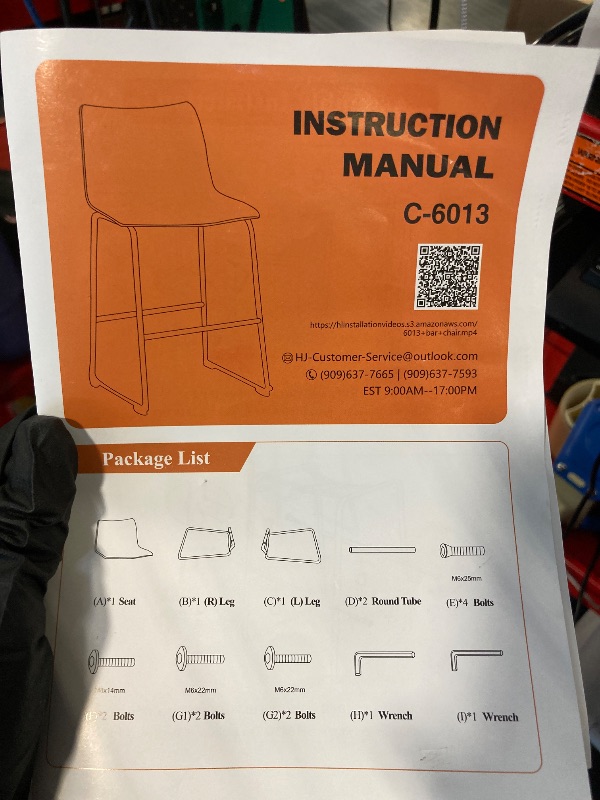 Photo 1 of ** USED / 2 BOXES ** DUMOS 26 Inch Counter Height Bar Stools Set of 4, Modern Faux Leather High Barstools with Back and Metal Leg, Bar Chairs for Kitchen lsland, Brown