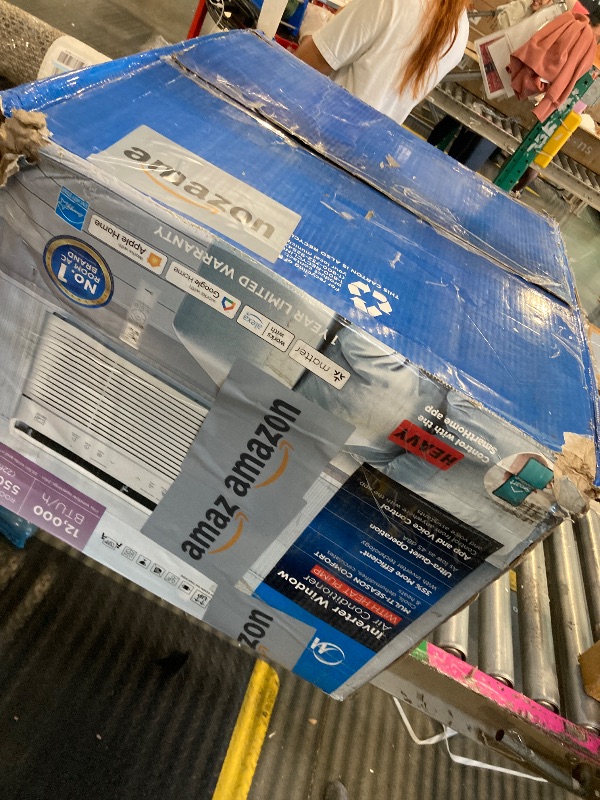 Photo 1 of ** DAMAGE MAJOR DIRTY / VERY USED** Midea 12,000 BTU Smart Inverter Air Conditioner Window Unit with Heat and Dehumidifier – Cools up to 550 Sq. Ft., Energy Star Rated, Quiet Operation, Electronic Controls, Remote Control, White