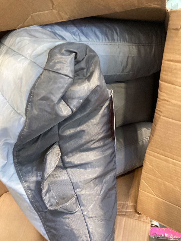 Photo 1 of ** USED** Big Joe Dorm Bean Bag Chair with Drink Holder and Pocket, Two Tone Gray Smartmax, Durable Polyester Nylon Blend, 3 feet