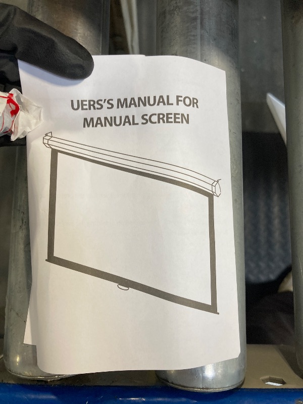 Photo 1 of ** NEW** LopBast Screen 100INCH Manual Pull Down White Projector Screen 16:9 1.2 Gain Retractable Auto-Locking 4K 8K 3D Ultra HD for Home Theater Movie Office Game Projection Screen