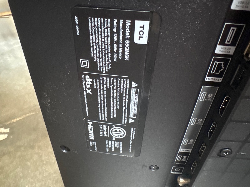 Photo 1 of ** TESTED / FUNCTIONAL MISSING CONTROL** TCL 65-Inch Class QM6K Series QD-Mini LED 4K UHD Google Smart TV Best Value Mini-LED TV - QLED, 144hz, 288hz Gaming Rate, High Contrast Screen, Onkyo Audio, Dolby Atmos (65QM6K, 2025 Model)