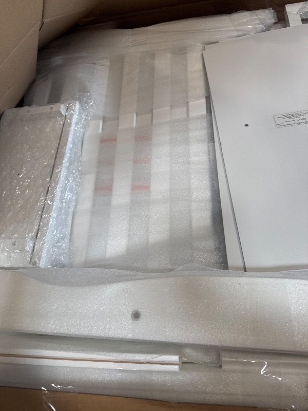 Photo 1 of ** USED** Storkcraft Portofino 5-in-1 Convertible Crib & Changer (White) – GREENGUARD Gold Certified, Fits Standard Crib Mattress, Converts to Toddler Bed and Full Bed, 4 Adjustable Mattress Heights