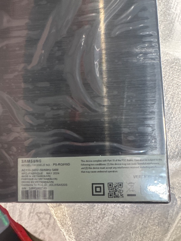 Photo 1 of ** USED/ FUNCTIONAL TESTED / DAMAGE MINOR** Samsung HW-Q910D 9.1.2 ch Soundbar w/Dolby Audio, Surround Sound Expansion, Adaptive Sound, Wireless Subwoofer, 2024