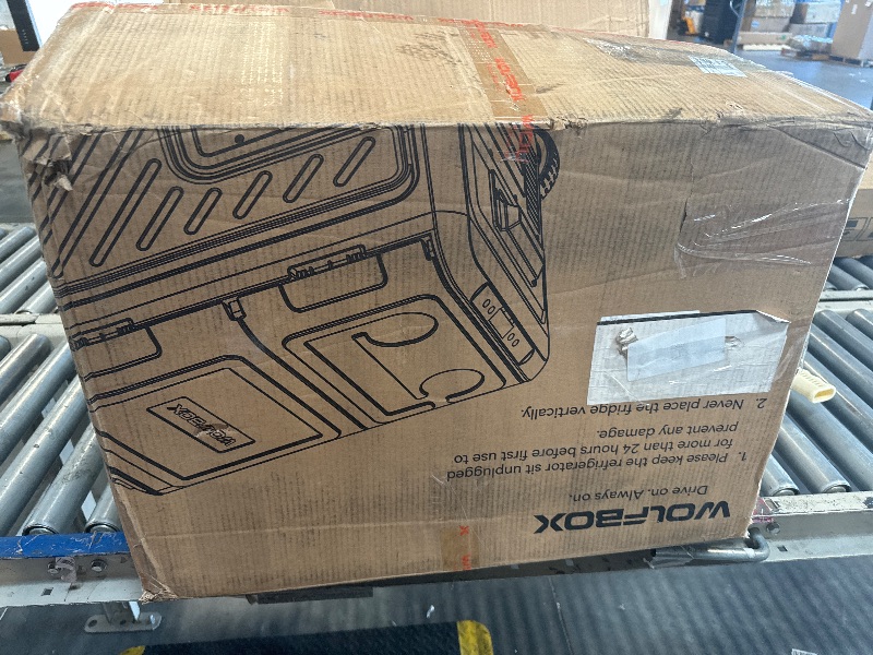 Photo 1 of ** VERY USED/ TESTED FUNCTIONAL/ DIRTY **WOLFBOX 12V Car Refrigerator, 39 Quart Dual Zone Car Fridge, Portable Freezer(-8?~68?) with 12/24V DC 100/240V AC, APP Control Electric Cooler for Car, RV, Camping, Travel and Home Use