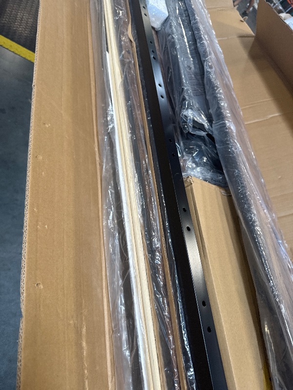 Photo 1 of ** VERY USED/ DAMAGE MINOR ** ** YITAHOME Queen Size Bed Frame with Lift Up Storage, Bed Frame Queen Size with 2-Tier Storage Headboard, LED Platform Bed with Charging Station, No Spring Box Needed, Rustic Brown