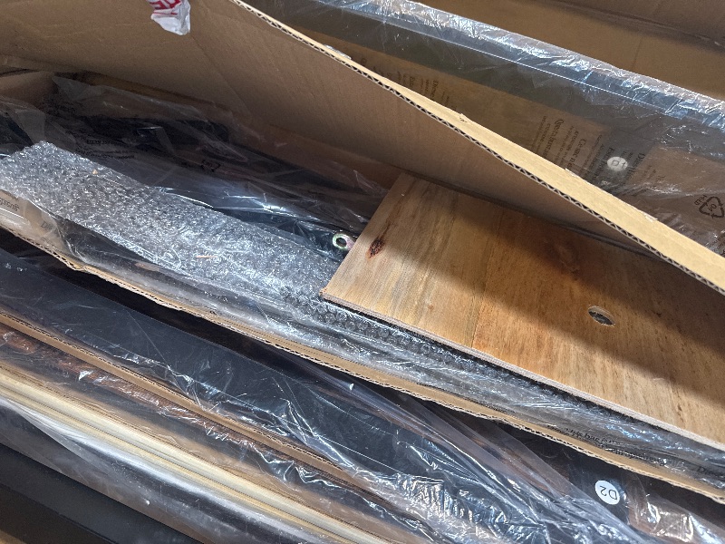 Photo 1 of ** VERY USED/ DAMAGE MINOR ** ** YITAHOME Queen Size Bed Frame with Lift Up Storage, Bed Frame Queen Size with 2-Tier Storage Headboard, LED Platform Bed with Charging Station, No Spring Box Needed, Rustic Brown