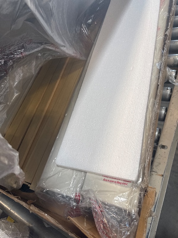 Photo 1 of ** USED / INCLUDED HARDWARE** IDEALHOUSE Twin Bed Frames, Upholstered Platform Bed Frame with Bookcase Headboard, Velvet Platform Bed Mattress Foundation, Heavy Duty Steel Support Legs, Easy Assembly, Noise Free, Cream White