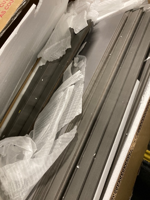 Photo 1 of ** USED/ 2 BOXES** ** FAVSH Queen Size Murphy Bed Built-in Charging Station & Storage Drawer, Rustic Country Style Wall Bed,Easy Assembly Solid Pine Wood Hidden Beds for Bedroom,Space-Saving, Antique Grey