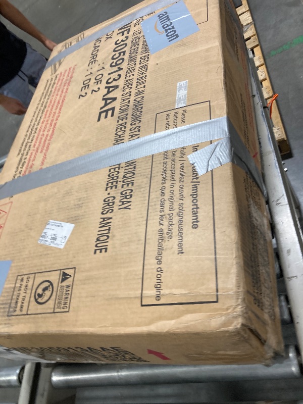 Photo 1 of ** USED/ 2 BOXES** ** FAVSH Queen Size Murphy Bed Built-in Charging Station & Storage Drawer, Rustic Country Style Wall Bed,Easy Assembly Solid Pine Wood Hidden Beds for Bedroom,Space-Saving, Antique Grey