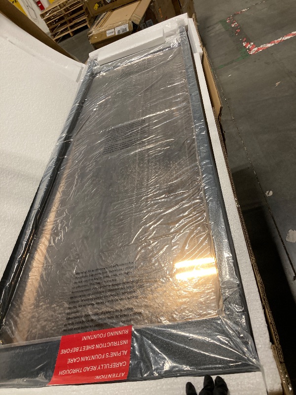 Photo 1 of ** SET 2 BOXES / NEW** Alpine Corporation | 72"H Indoor/Outdoor Mirror Waterfall Floor Fountain — LED Lights & River Stones — Elegant Bronze Finish for Home, Office, Patio & Entryway Décor