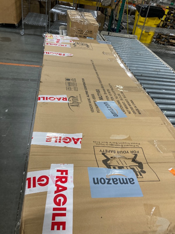 Photo 1 of ** SET 2 BOXES / NEW** Alpine Corporation | 72"H Indoor/Outdoor Mirror Waterfall Floor Fountain — LED Lights & River Stones — Elegant Bronze Finish for Home, Office, Patio & Entryway Décor