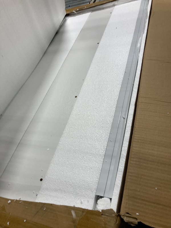 Photo 1 of ** NEW**Tribesigns Reception Desk with Counter, Modern Front Desk Reception Room Table with Cable Grommet, 47 inch Retail Counter for Checkout, Lobby, Beauty Salon, Home Office Desk, White