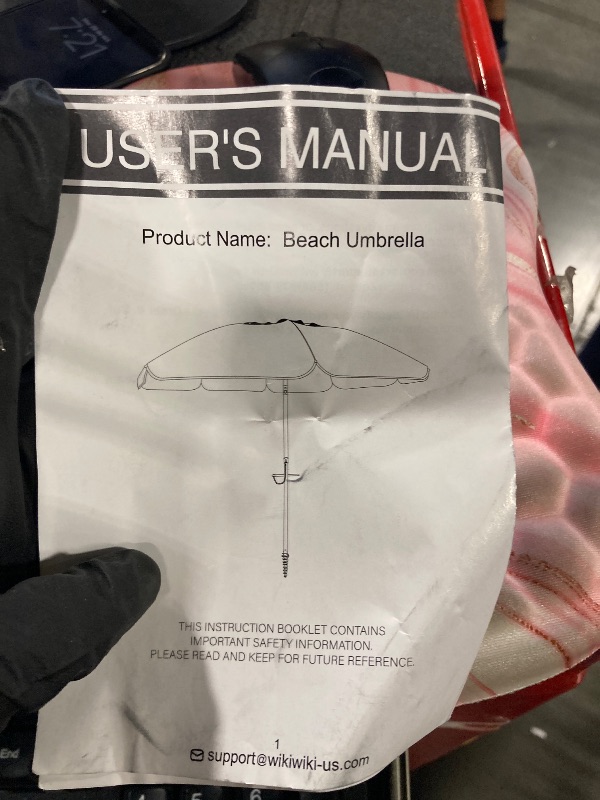 Photo 1 of ** USED** AMMSUN 8 Feet Large Beach Umbrella with Sand Anchor Heavy Duty High Wind Portable Outdoor Umbrellas UPF 50+ Protection Air Vent Tilt Patio Garden Pool Blue