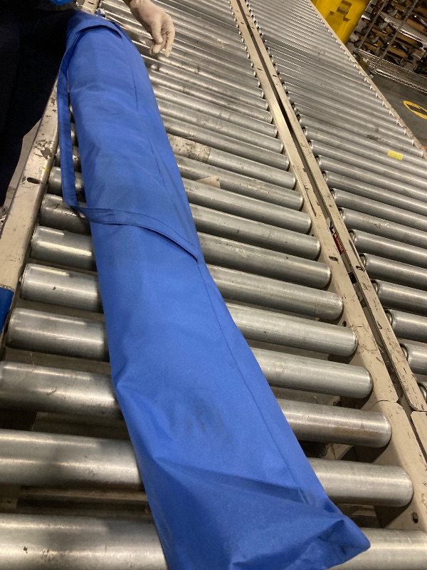 Photo 1 of ** USED** AMMSUN 8 Feet Large Beach Umbrella with Sand Anchor Heavy Duty High Wind Portable Outdoor Umbrellas UPF 50+ Protection Air Vent Tilt Patio Garden Pool Blue