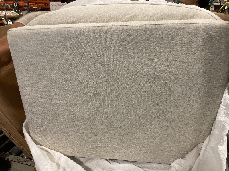 Photo 1 of ** NEW** Babyletto Cali Pillowback Swivel Glider in Performance Beach Eco-Weave, Water Repellent & Stain Resistant, Greenguard Gold and CertiPUR-US Certified