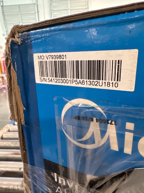 Photo 1 of ** USED / FUNCTIONAL TESTED** Midea 8,000 BTU Smart Inverter Air Conditioner Window Unit with Heat and Dehumidifier – Cools up to 350 Sq. Ft., Energy Star Rated, Quiet Operation, Electronic Controls, Remote Control, White