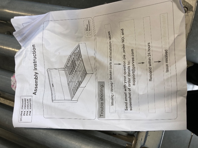 Photo 1 of ** USED** GAOMON Boucle Queen Bed Frame with Storage Headboard, Upholstered Bed Frame Queen Size with Charging Station, LED Lights, 4 Storage Drawers, No Box Spring Needed, Noise Free, Beige