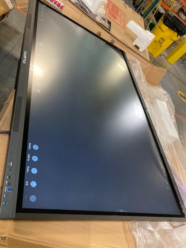Photo 1 of ** BRAND NEW ITEM / SMALL DETAIL ON SCREEN, TURNS ON PERFECTLY, TOUCH WORKS PERFECTLY ** leaderhub Smart Board, 65inch 4K UHD with 50MP Camera 8Mic, All in One Smartboard with AI Recognition,Digital Touch Screen for Meeting and Education (Wall Bracket,Cas