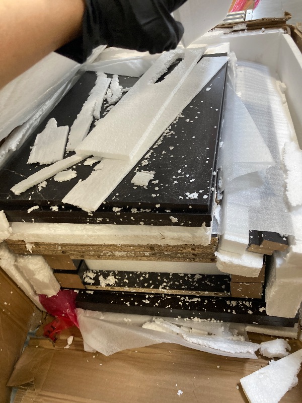 Photo 1 of ** USED / DAMAGE MINOR** ROCKPOINT 70inch TV Stand Storage Media Console Entertainment Center,Espresso