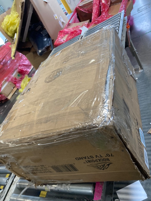 Photo 1 of ** USED / DAMAGE MINOR** ROCKPOINT 70inch TV Stand Storage Media Console Entertainment Center,Espresso