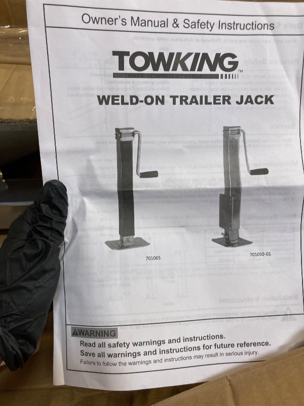 Photo 1 of ** USED/ SILVER COLOR **  Heavy Duty Weld Square Tube Trailer Jack - 12.5" Lift 13.5" Drop Leg Travel Capacity 12000 LBS (12000lbs Front Pull pin)