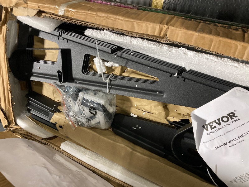 Photo 1 of ** USED** VEVOR 2 x 6 ft Garage Shelving Wall Mounted, 2 Pack Heavy Duty Wall Shelves 1000lbs Capacity, Garage Storage Rack Floating Shelves for Shop, Shed, Storage