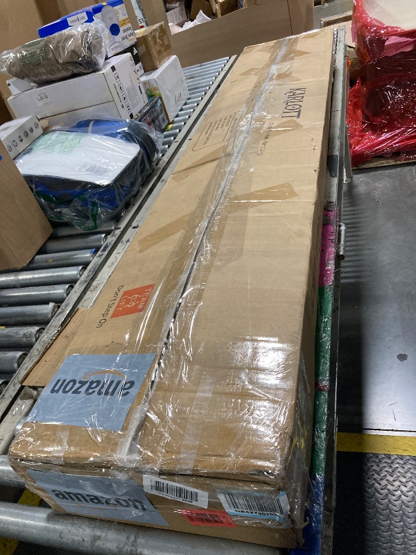 Photo 1 of ** INCLUDED MANAL AND HARDWARE** karlott 70.9 inch Extra Long Console Table, Industrial Sofa Table Behind Couch with 2 Tier Storage Shelf, Narrow Long Entryway Table for Living Room, Foyer, Hallway, Office, White