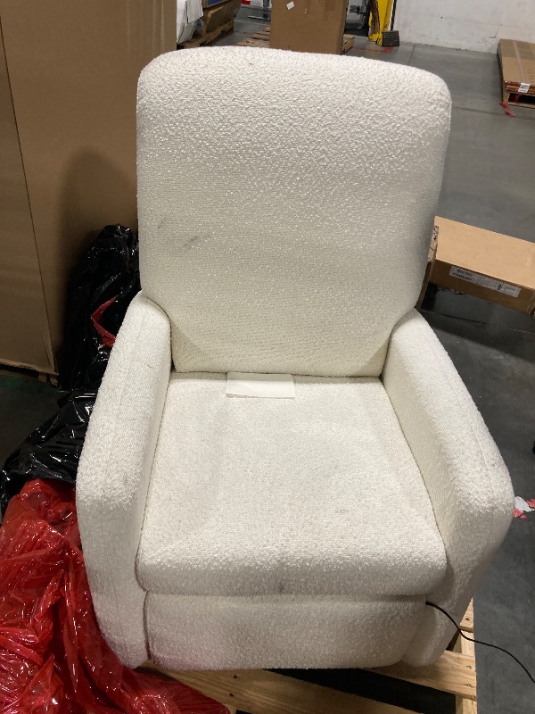 Photo 1 of **  TESTED FUNCTIONAL RECLINE/ USE DIRTY  ** Graco Bellwood Power Recliner Swivel Glider (Ivory Boucle) – Electronic Power Recliner for Nursery, Includes Dual-USB Charging Port for USB-A & USB-C, Glider Rocking Chair with Full Recline