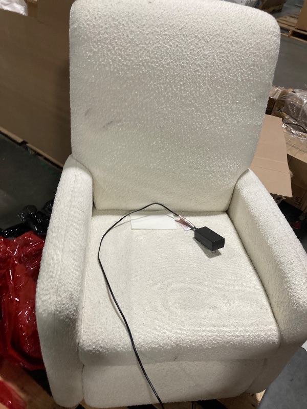 Photo 1 of **  TESTED FUNCTIONAL RECLINE/ USE DIRTY  ** Graco Bellwood Power Recliner Swivel Glider (Ivory Boucle) – Electronic Power Recliner for Nursery, Includes Dual-USB Charging Port for USB-A & USB-C, Glider Rocking Chair with Full Recline