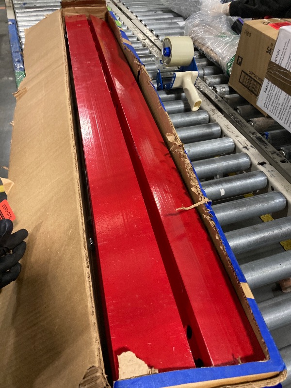 Photo 1 of ** VERY USED ** 12-Ton Hydraulic Shop Press, Heavy Duty Benchtop Hydraulic Shop Press with 2 Press Plates, H-Frame Pneumatic Shop Press Adjustable Height,Red