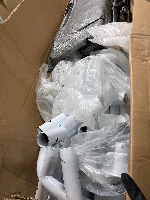 Photo 1 of ** VERY USED ** COBIZI Carport Canopy 12x20 Heavy Duty Car Tent Garage, Galvanized Frame Car Canopy Outdoor Shelter Waterproof & UV Protected with Built-in Sandbags & All-Season Tarp for Car Boat Truck, Gray