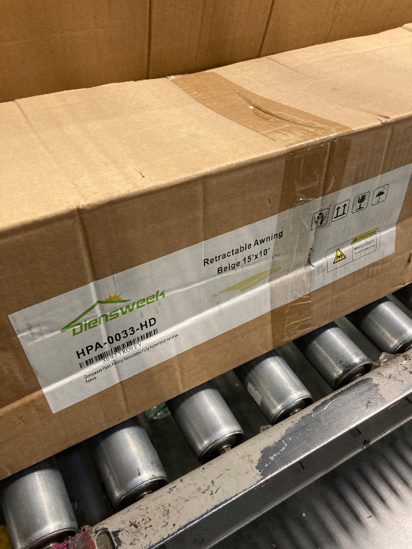 Photo 1 of ** USED** Diensweek 15x16' Patio Awning Retractable, Fully Assembled Motorized Electric Commercial Grade - Quality 100% Dope-Dyed Acrylic Window Door Sunshade Shelter - Deck Canopy Balcony ( Beige)